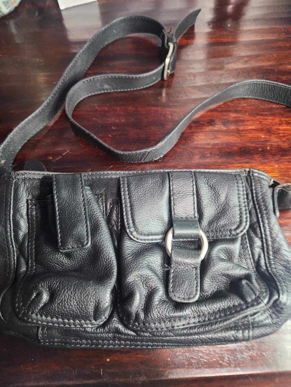 Wilsons Leather Black Crossbody Bag - Women